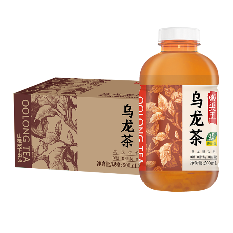 冠芳山楂树下赏尖王乌龙茶饮料500ml*12瓶0糖0脂肪0能量年货送礼整箱