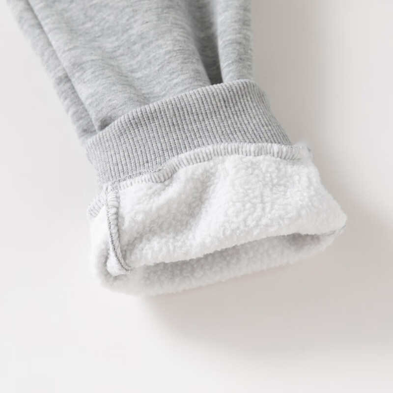 WELLKIDS童装秋冬季2025新款韩版儿童裤子男童长裤加绒宝宝运动卫裤 藏青加绒 90