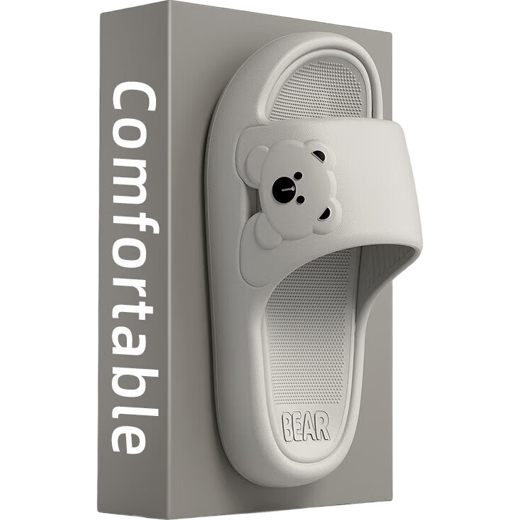 凉拖鞋男士夏季新款室内家居防滑浴室洗澡踩屎感厚底情侣一字拖鞋 黑色 42-43