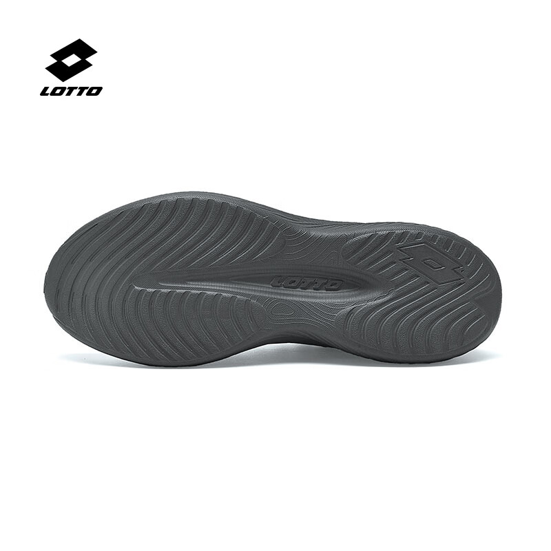 乐途（LOTTO）跑步鞋男鞋运动鞋男款皮面春冬防泼水官方黑色男士休闲跑步鞋子男 玛瑙灰【皮面防泼水男女同款】 42