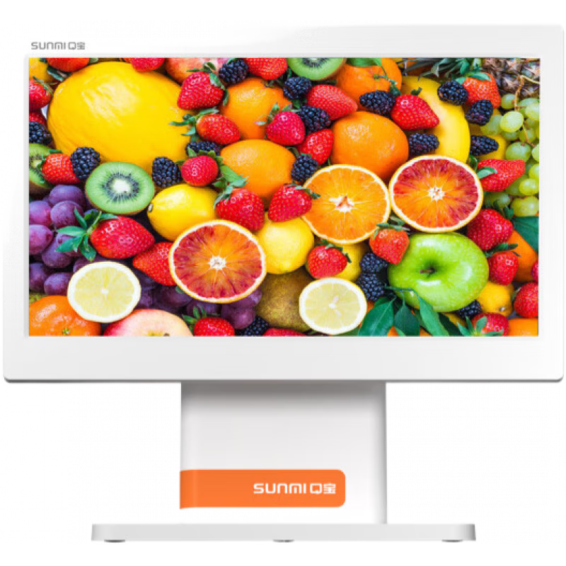 商米(sunmi)水果店稱(chēng)重收銀機體機散稱(chēng)熟食零食店蔬菜生鮮店收款機帶電子秤收銀觸摸雙屏安卓 Q寶單屏帶收銀系統 標配