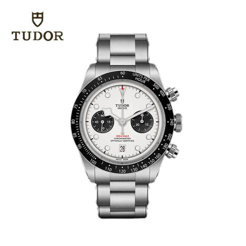 帝舵（TUDOR）碧湾【白熊猫】周杰伦同款 瑞士手表 钢带白盘 41mm M79360N-0002