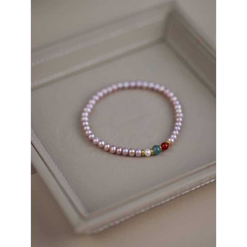 佐宝丽翡翠淡水珍珠玛瑙新中式轻奢气质百搭手链女 手链内周长约15cm