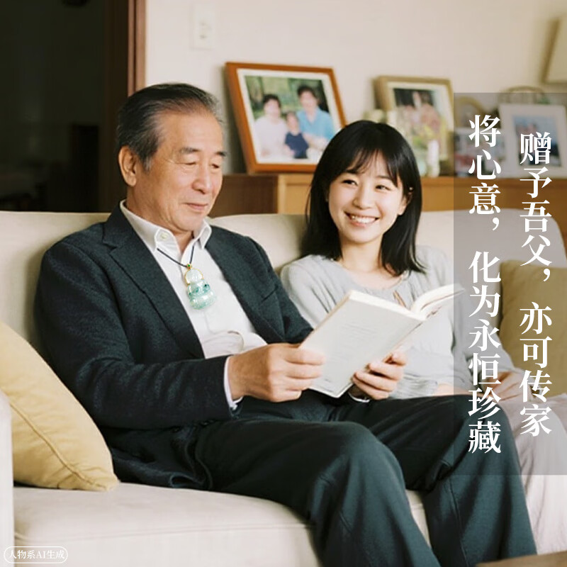 千载一玉孤品翡翠观音吊坠  男女士冰底飘花观音菩萨玉吊坠 玉石项链玉坠 18K金镶嵌