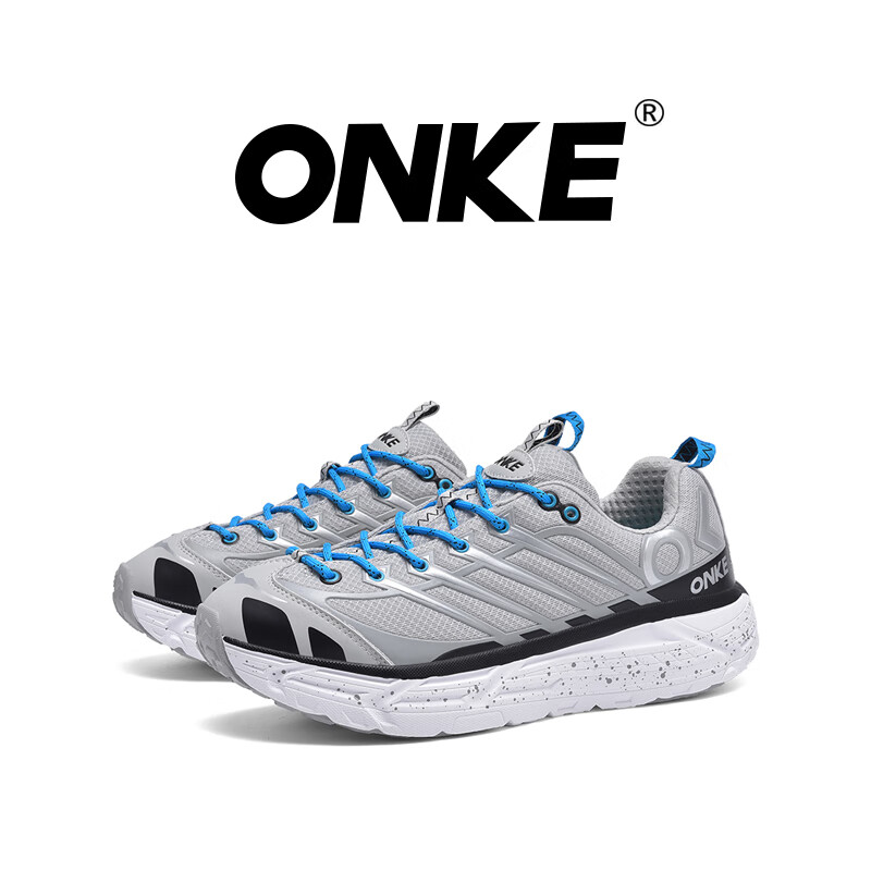 ONKE德国欧克男女款户外运动休闲鞋男鞋复古轻盈缓震情侣跑步鞋女鞋子 天际蓝 39