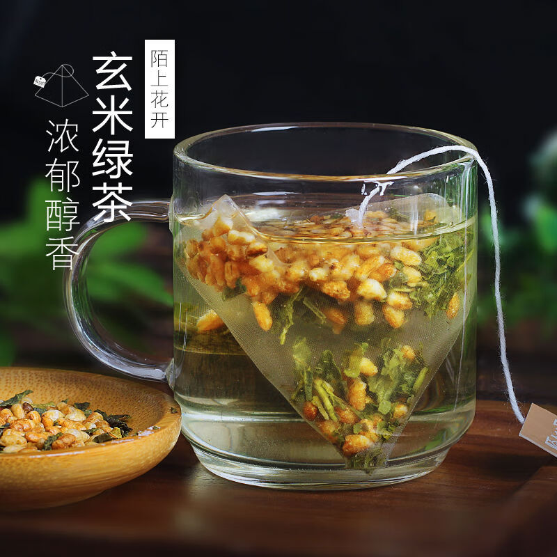 陌上花開(kāi)買(mǎi)1送1玄米茶壽司料理店專(zhuān)用茶包日式本綠茶糙米茶蒸青三角袋泡茶 11司料理店專(zhuān)用茶包日式本綠茶糙米茶蒸青三角袋泡茶