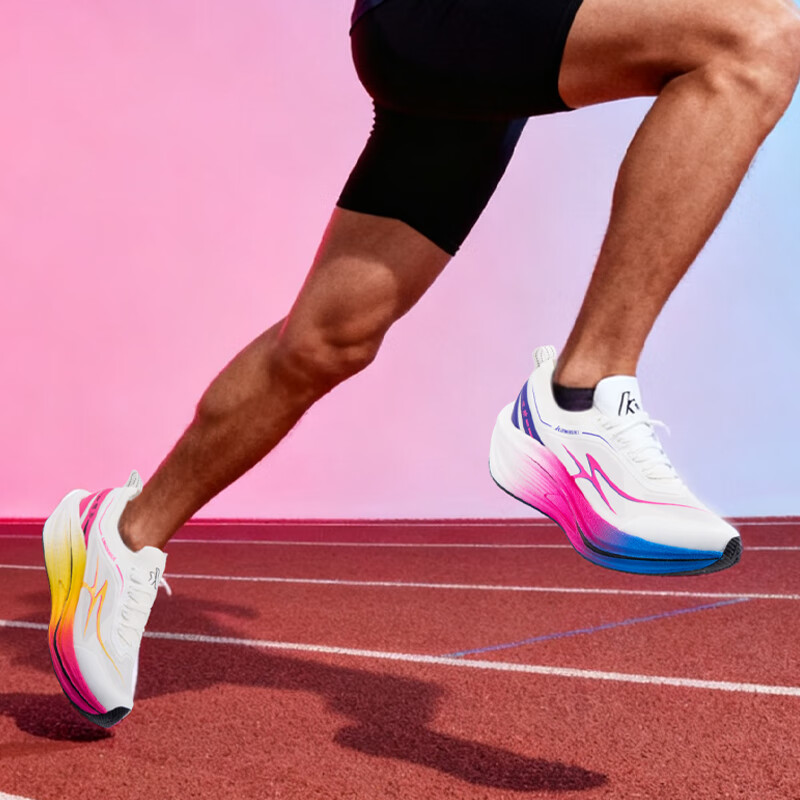 川崎（KAWASAKI）全掌碳板专业减震跑步鞋超轻耐磨防滑马拉松运动鞋竞速跑鞋男女款 鸳鸯色 36 女款