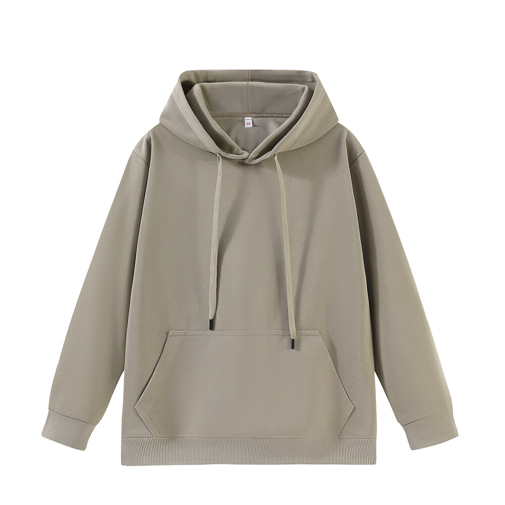 凡客诚品（VANCL）官方店连帽卫衣男秋季休闲运动长袖上衣外套 浅卡其 3XL