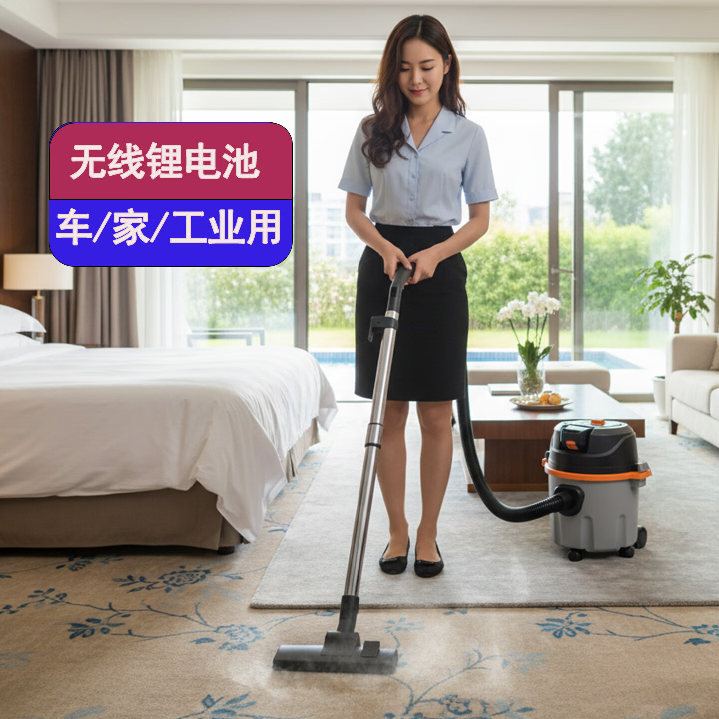 MOTOFEEL车载吸尘器酒店商用桶式大功率大吸力美缝家用清洁地毯吸毛发干湿吹一体吸尘器 桶式吸尘器【裸机不含电池】无刷电机