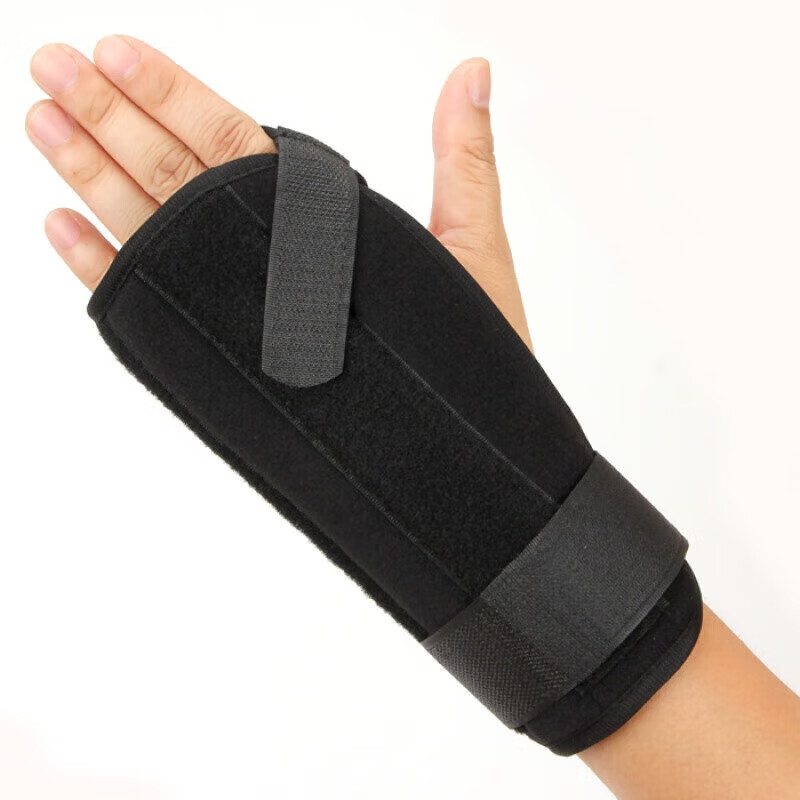 通用掌骨外固定支具 掌骨固定支具成人手掌腕指关节脱位扭伤夹板支撑  黑色(左手一只装)