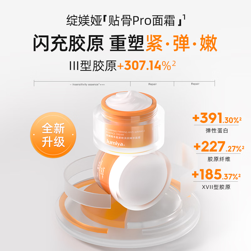 绽媄娅【临期27年11月】贴骨Pro面霜2.0抗皱紧致淡化细纹 保湿乳液面霜 贴骨Pro面霜50g+30g+3片贴骨面膜