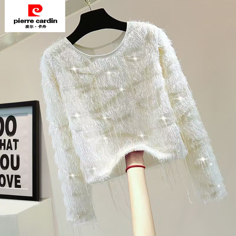 Ƥ��������pierre cardin��ŷ��վ2025�����¿�ʱ����Ƭ����װ��Բ�쳤��̿���������T���� ��ɫ XL 147Ԫ