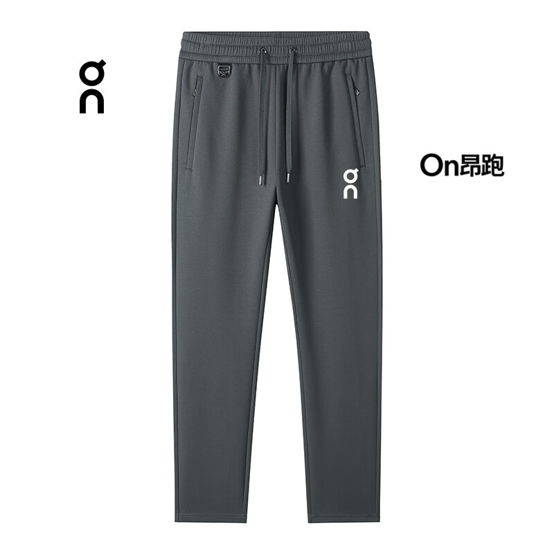 CLOUDSTRATUS【On】昂跑同款加绒保暖御寒秋冬男款运动休闲裤时尚百搭 941106 加绒 灰色色 2XL 建议体重160 -178斤