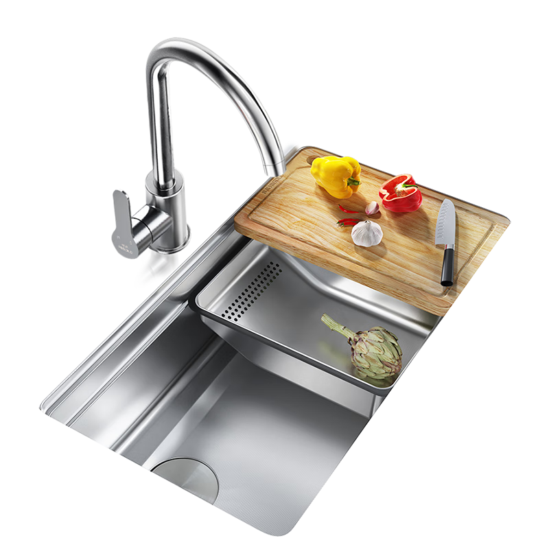 ���ߣ�HIGOLD��304����ֳ���ˮ��һ����󵥲�ϴ����ϴ��ش����ײ�̨��̨�� 909.4Ԫ