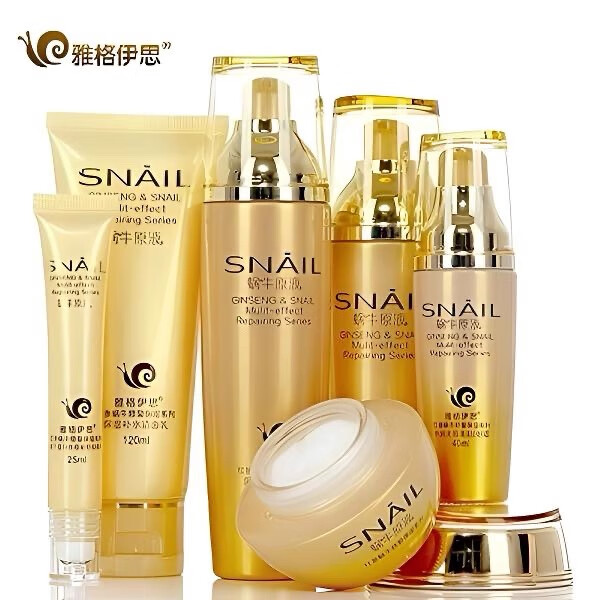 雅格伊思红参蜗牛原液精华护肤品水乳套装清爽保湿补水化妆品美妆女修护 5件套 面奶+水+乳+霜+BB+送面膜