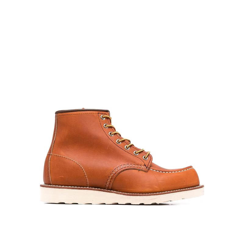 Red Wing红翼新款男士工装靴透气耐磨防滑舒适短筒户外马丁靴时尚男休闲靴 浅棕色 20 |9