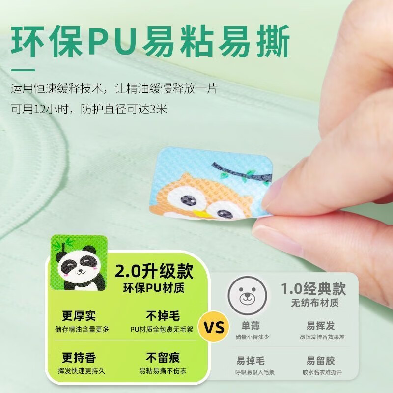 香港大药房防蚊贴植物精油贴婴儿儿童成人驱蚊贴户外卡通防蚊虫防叮2袋120贴 驱蚊贴【4袋240贴】