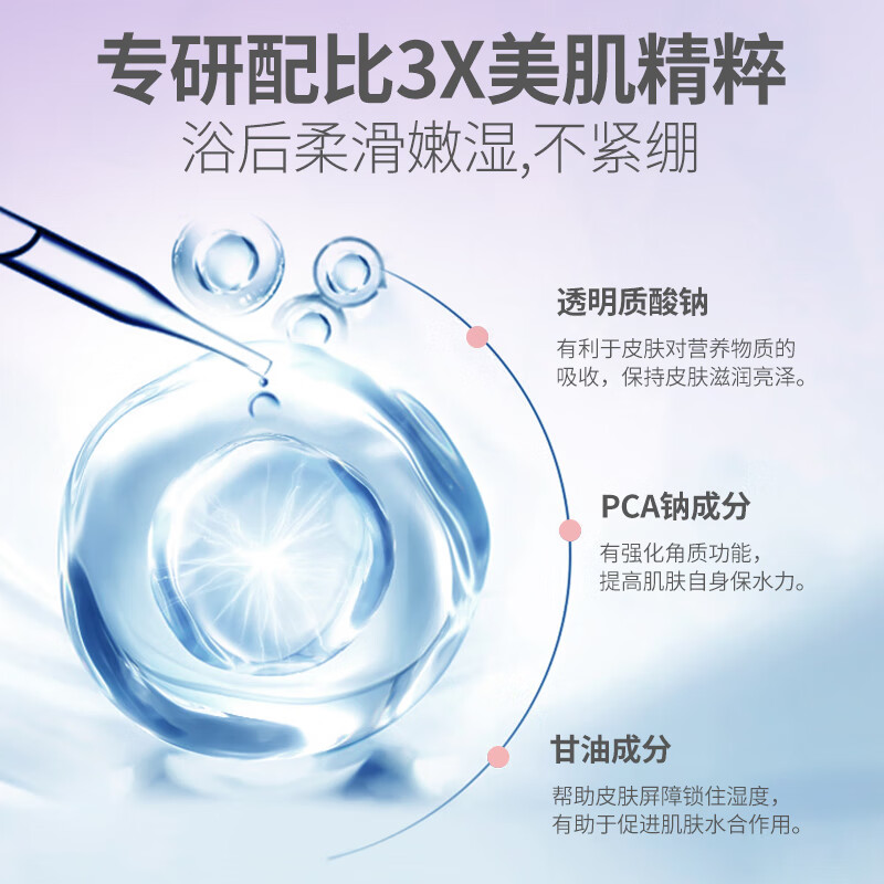 澳雪(accen)孙杨代言 鲜萃花香美肌清洁保湿留香沐浴露套装 600g白桃+蓝莓+红石榴