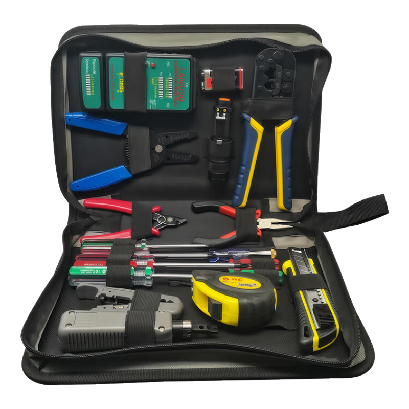 三堡(SMT)網(wǎng)線(xiàn)鉗套裝網(wǎng)絡(luò)工具包 水晶頭壓線(xiàn)鉗打線(xiàn)刀剝線(xiàn)鉗尖嘴鉗測(cè)試儀 SB-001 網(wǎng)絡(luò)布線(xiàn)工具包