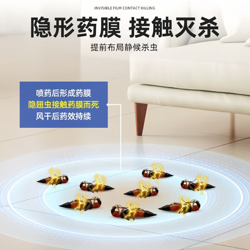 洛圣隐翅虫杀虫剂家用室内床上专用杀隐形虫药影翅克星驱灭去神器喷雾 2瓶装【虫卵双杀 免洗免晒】 高效灭虫