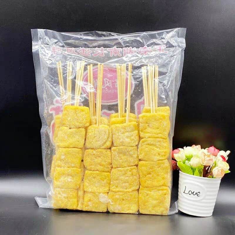 臭豆腐串长沙臭豆腐湖南特产油炸半成品小吃烧烤串1000克20串 1袋白
