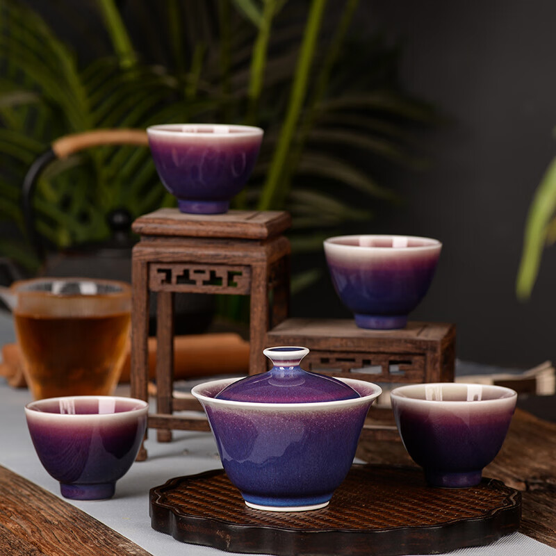 鋆钰郎窑钧红窑变景德镇陶瓷功夫茶具 公道 色釉
