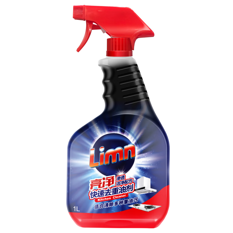 亮净厨房油污清洁剂快速去重油剂1L油烟机清洗剂油污净渗透洁净配方