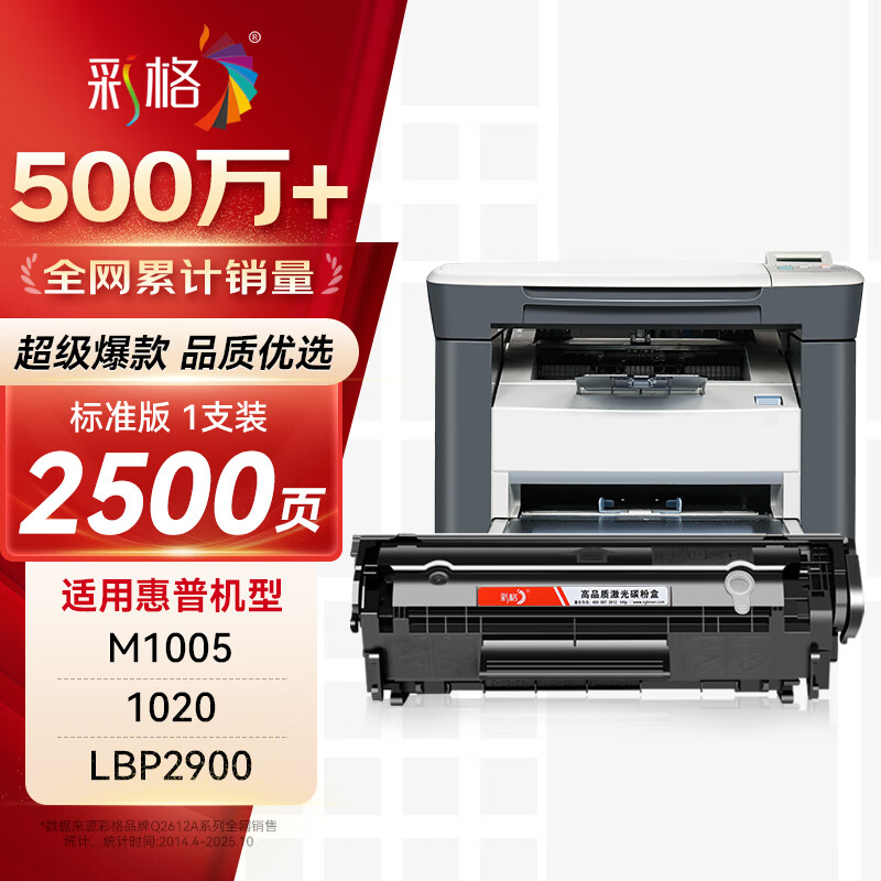 彩格适用惠普m1005硒鼓惠普1020硒鼓q2612a 12a 1010 1012 1015 1018 1020plus硒鼓佳能lbp2900+打印机硒鼓墨盒