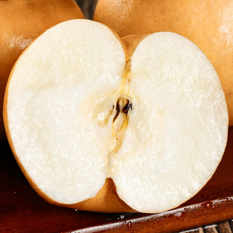 孔雀金枝【顺丰】新疆冰糖秋月梨阿克苏梨子新鲜水果生鲜中 净重6斤特级礼盒装单果400g+5-6