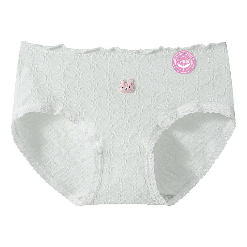 稚蝶7A仰菌婴儿棉 内裤女纯棉透气日系中腰 可爱少女学生三角裤头 混色 颜色随机 4条 L 【100-130斤】