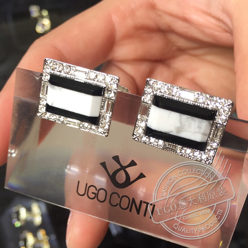 UGO CONTIUgo意大利云母石男士袖扣，覆古時尚，優(yōu)雅的定制法國袖扣，可訪 禮盒裝袖扣_(_)