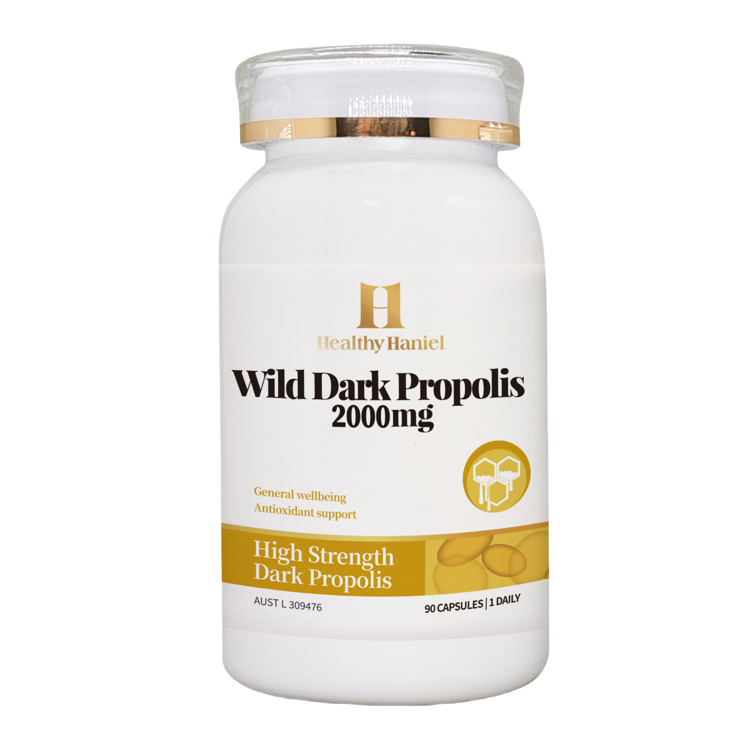 Healthy  Haniel澳洲9倍含量黑蜂胶90粒免疫养胃17%黄酮免疫养胃控血糖代谢改善