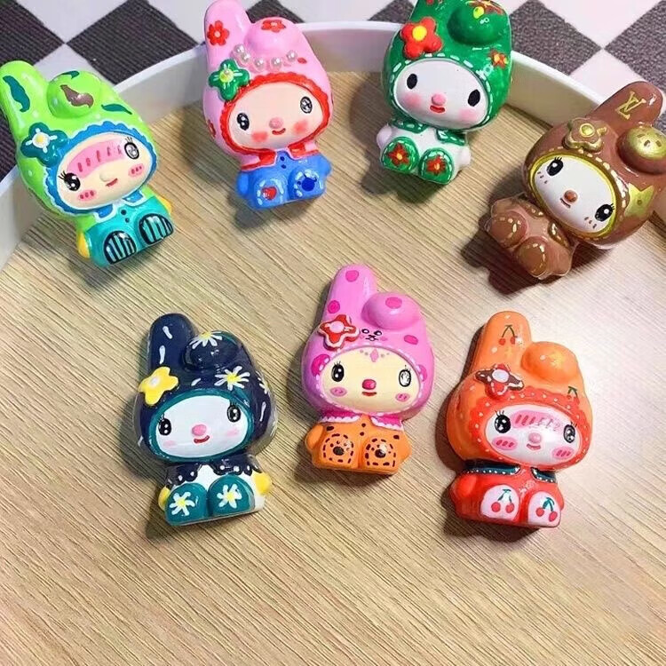 清洁JTT 三丽鸥石膏娃娃12个装 12色颜料+画笔
