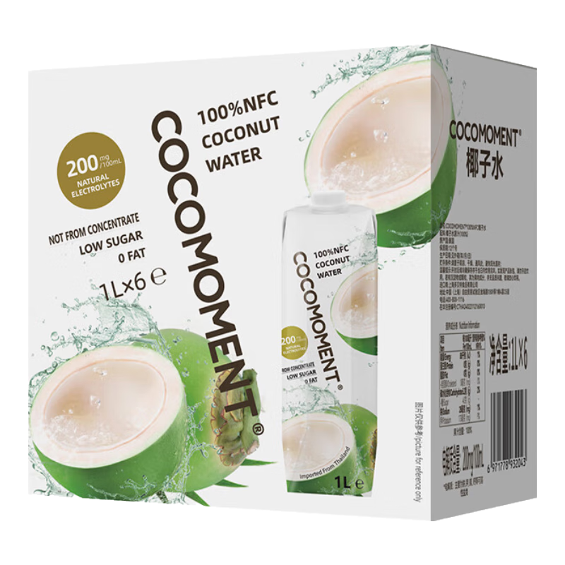 COCOMOMENTũ100%NFCҬˮ1L*6ƿ̩Ҭ֭ƿװȻ װҬˮ1L*6ƿ 54.9Ԫ(ȯ)