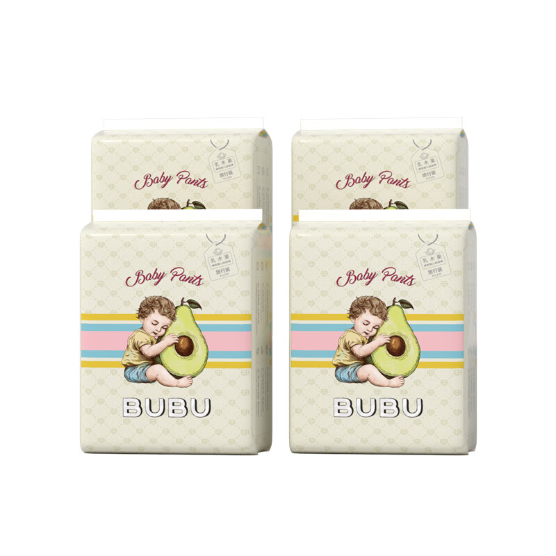 BUBU乳木果新品超薄护臀纸尿裤花苞腰围尿不湿迷你体验装 拉拉裤旅行装XXL码16片