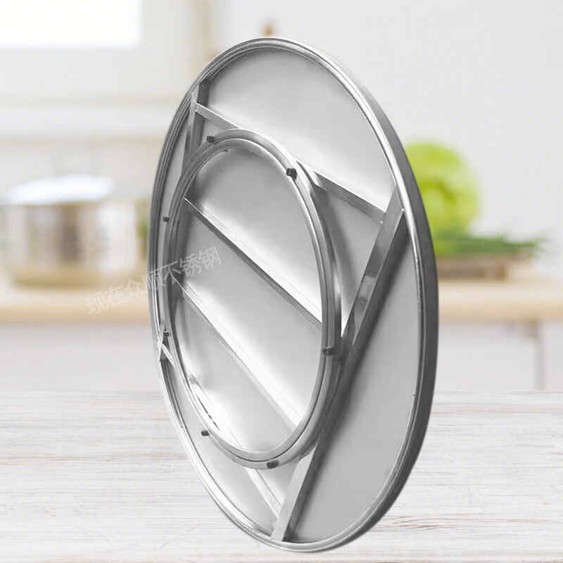 现在不锈钢转盘旋转餐桌圆转盘带底座圆台面防滑防侧翻桌面转盘 80CM直径（转盘）拉丝加厚款