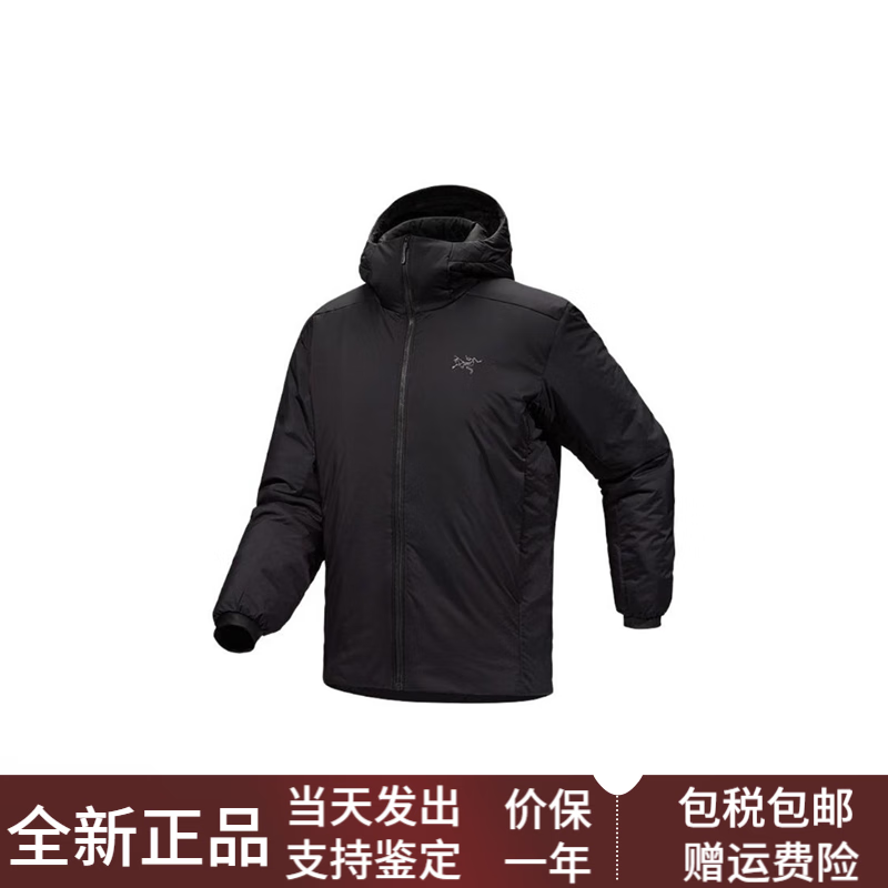 始祖鸟（ARC'TERYX）阿童木AtomHeavyweight加厚防风保暖连帽棉服外套 黑色Heavyweight男款1加厚连帽 S