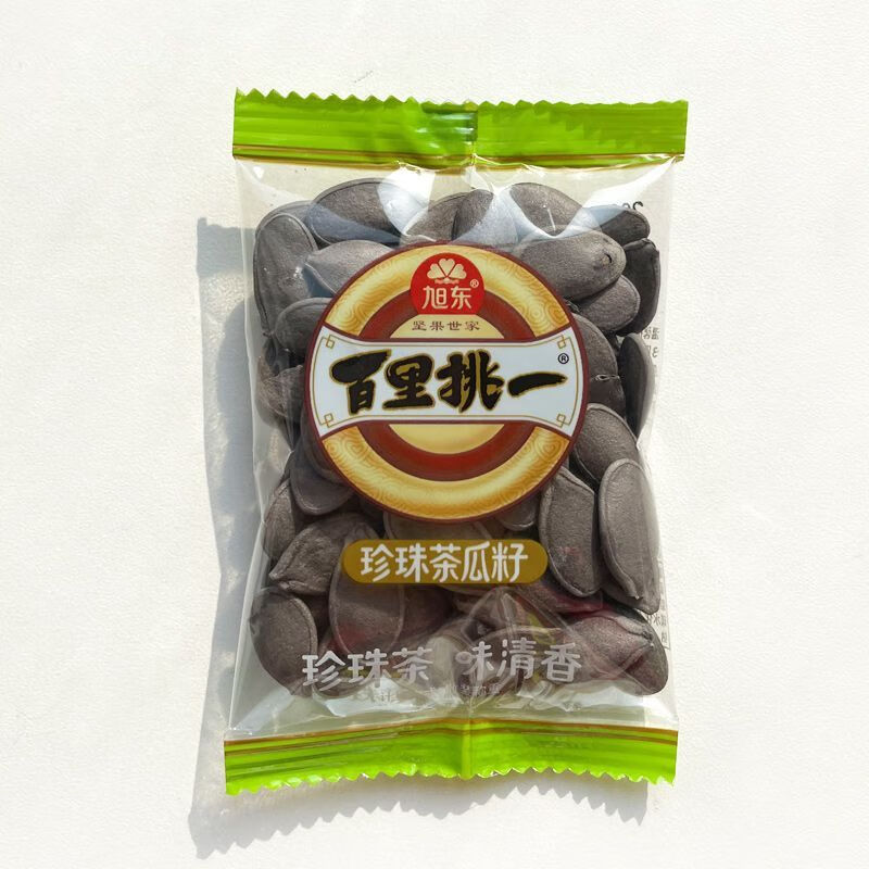 旭东珍珠茶瓜子绿茶味小包装装百里挑一瓜子休闲零食坚果炒货 茶瓜子一斤（正品保障）