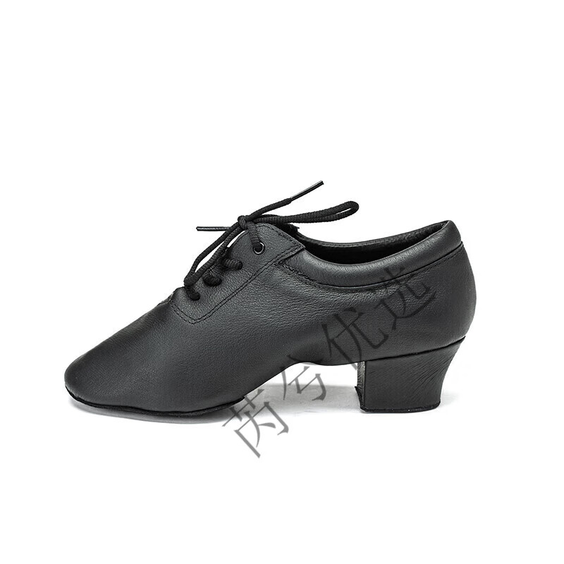 三沙交誼舞中跟軟底教師水兵舞跳舞蹈鞋拉丁舞鞋女成人室內(nèi)鞋 黑色(偏 35