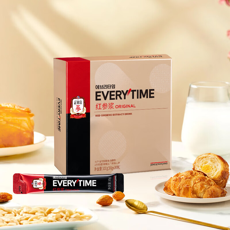 正官庄【新日期】人参红参液EVERYTIME精红参浆300g*5盒新升级 加倍浓缩 红参浆300g*5盒【新包装】
