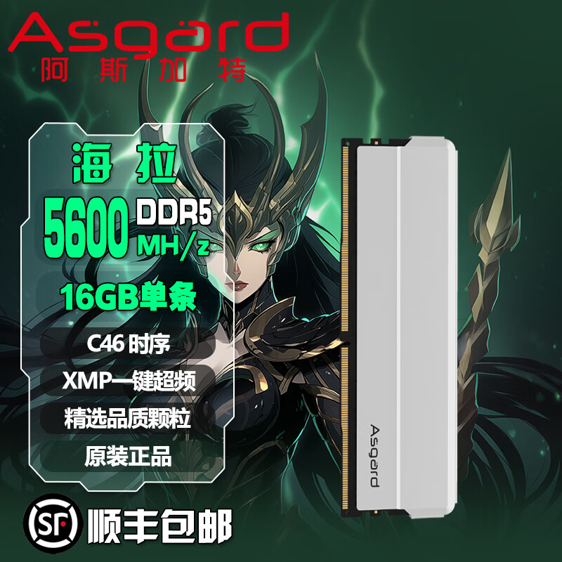 阿斯加特（Asgard） 海拉DDR5台式机内存条16G/32G/64G/6000/6400/6800/7200 【顺丰包邮】海拉16G 5600
