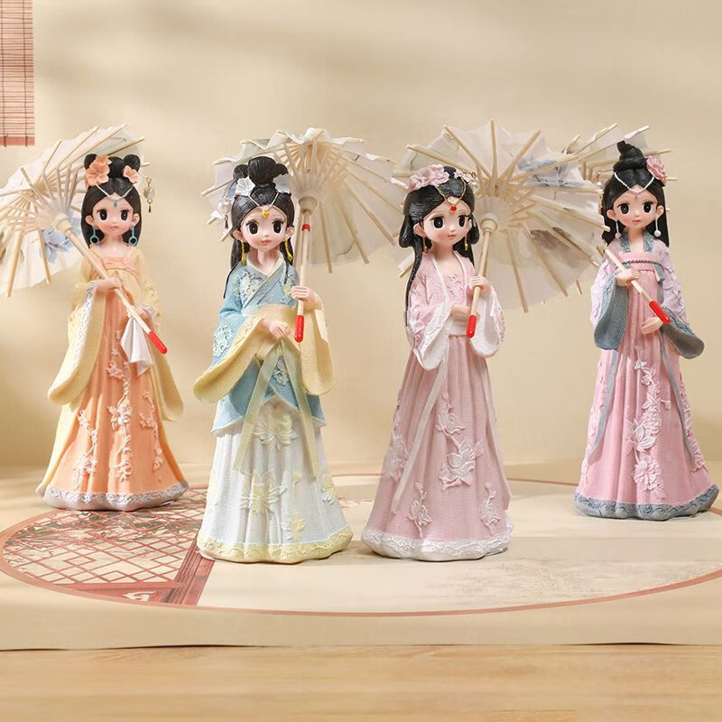 VTR网红古风娃娃汉服少女玩偶生日礼物送女生闺蜜桌面摆件房间装饰品 古风汉服女孩中号(萌 宠)