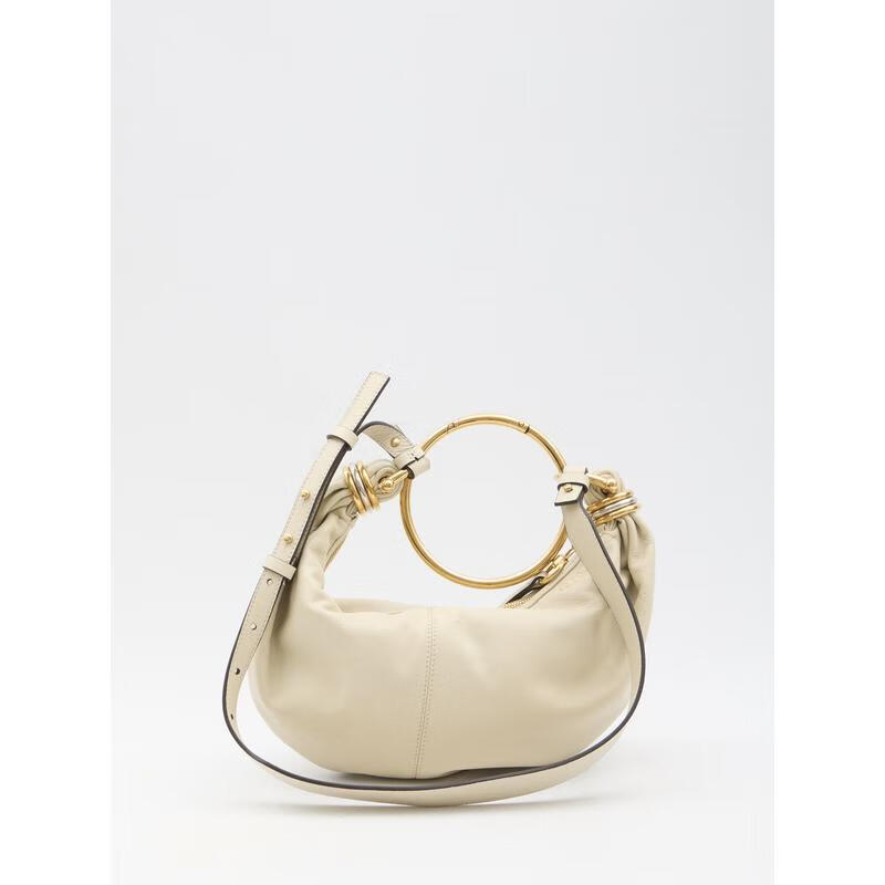 蔻依（Chloe）单肩包女百搭轻便实用精致米色圆环装饰简洁风格优雅外观通勤 白色 TU