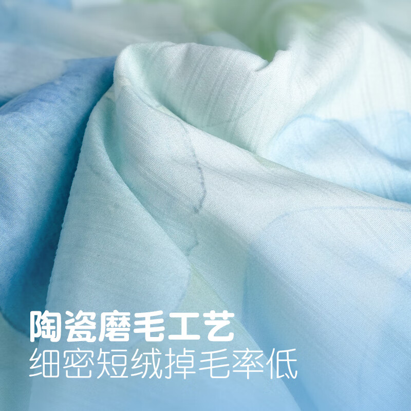 匹鲁四件套A类抗菌可水洗机洗设计款暖氧件套家用床上双面设计件套 无尽夏绣 三件套-1.2/1.35米床（适用于150*200cm被芯）