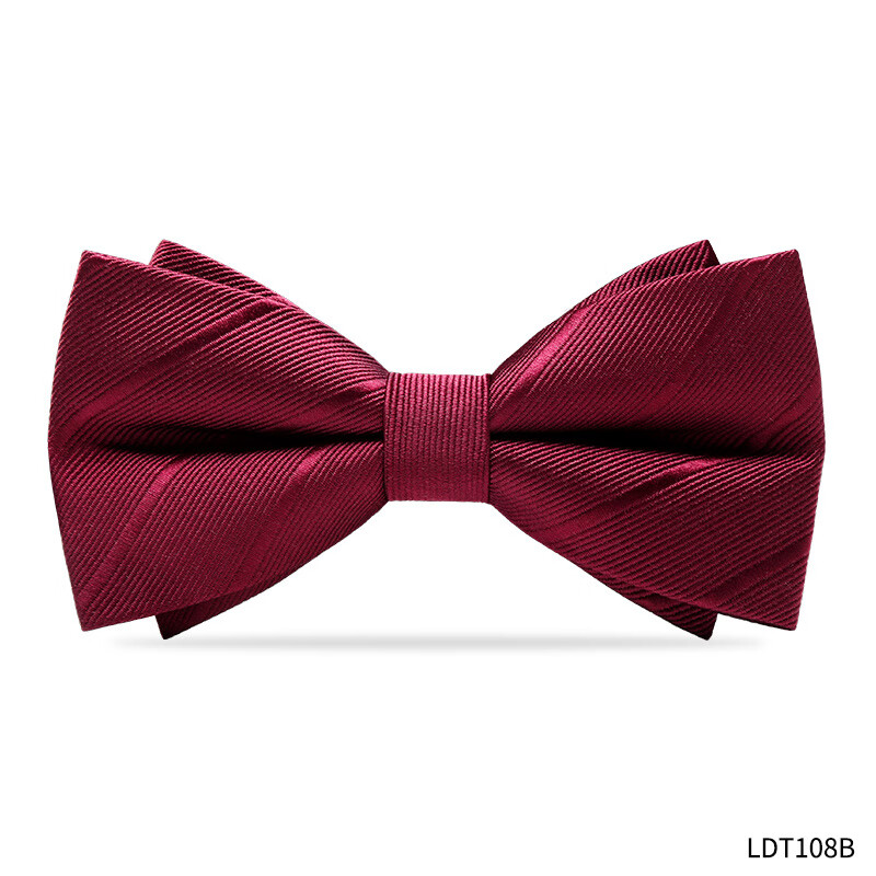IFSONG紅色領(lǐng)結男新郎結婚高端伴郎領(lǐng)結男士領(lǐng)帶手打口袋巾套裝時(shí)尚潮流 酒紅斜紋【領(lǐng)結】_LDT108B