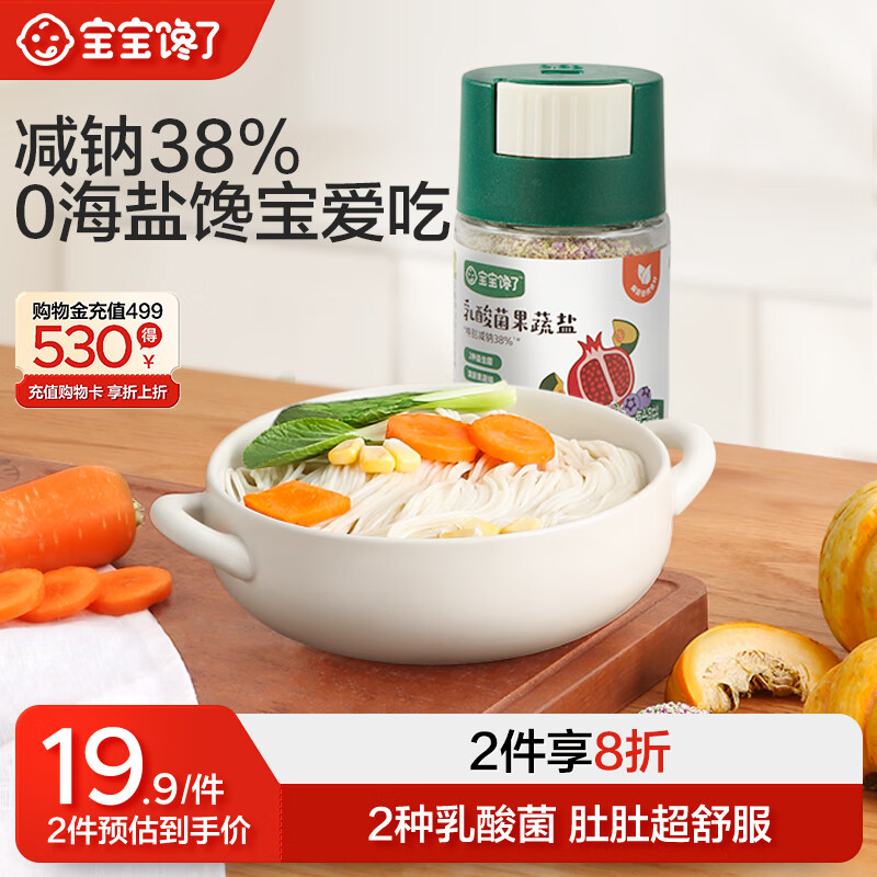 宝宝馋了乳酸菌果蔬盐0添加海盐健康减钠宝宝辅食调味料享宝宝婴儿食谱 乳酸菌果蔬盐 70g/瓶
