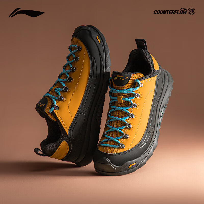 李宁户外CF溯｜林韵时尚户外鞋休闲鞋男女同款2025新款潮流运动鞋 棠梨褐/暗夜黑-2 37