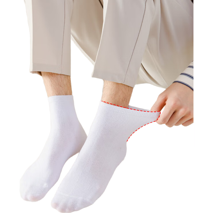 【入秋新款】袜子男女款船袜防臭吸汗硅胶防滑不掉跟浅口隐形短袜 【中筒】2双（随机颜色）