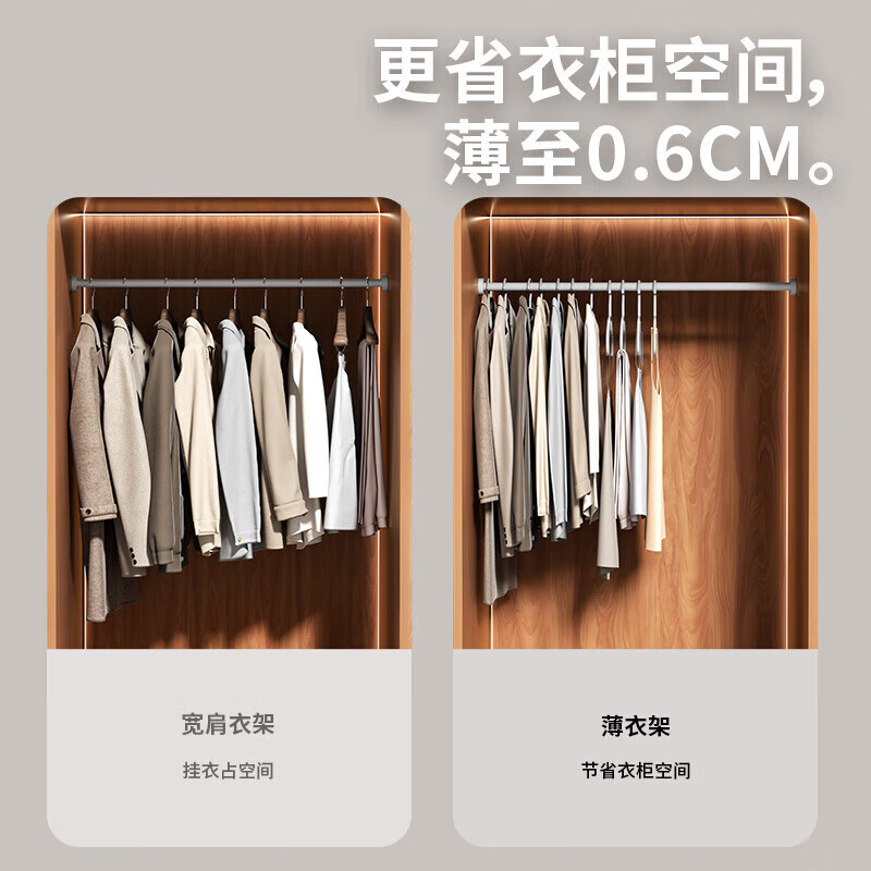 禧天龙无痕晾衣架子防肩角不起鼓包家用挂衣服撑宽肩西装裤加厚加粗防滑 加厚加粗防滑10只装