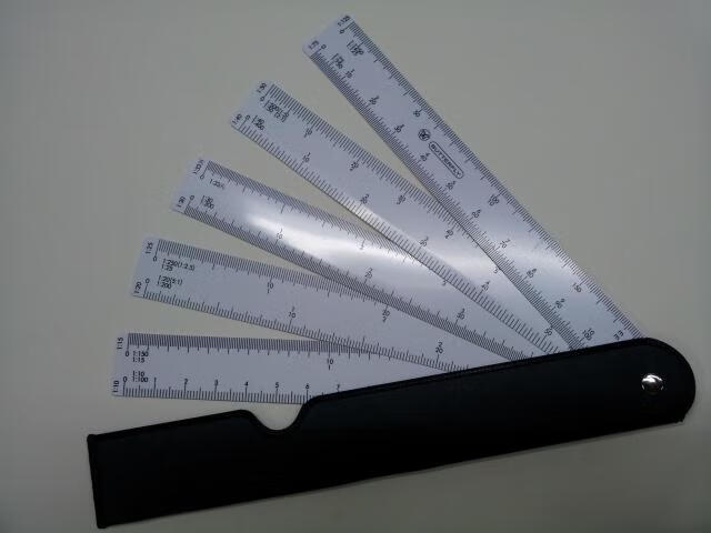 施德樓(STAEDTLER)0217扇形比例尺多功能比例尺組合比例尺 比例尺 黑色